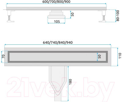 Трап для душа REA Neox Superflow / REA-G2705