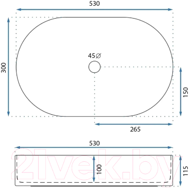 Умывальник REA Layla U9108