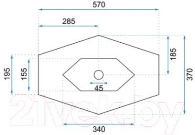 Умывальник REA Vegas U5602