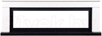 Портал для камина Смолком Detroit V60 (бьянко белый/черный) - фото