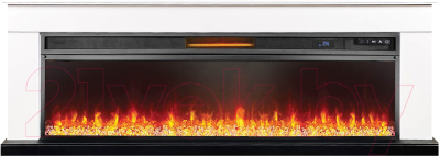 Портал для камина Смолком Detroit V60 (бьянко белый/черный)