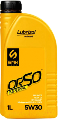 Моторное масло SMK Produkt Orso Imperial 530 5W30 SN/CF / SMK-530ORIM001  - фото