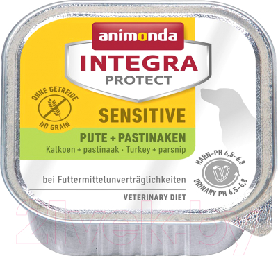Влажный корм для собак Animonda Integra Protect Sensitive c индейкой и пастернаком / 86539 - фото