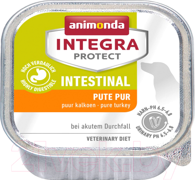 Влажный корм для собак Animonda Integra Protect Intestinal c индейкой / 86413 - фото