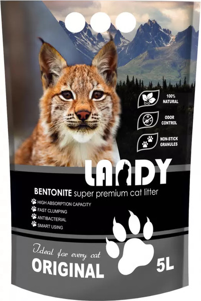 Наполнитель для туалета Landy Комкующийся из бентонитовой глины без аромата - фото