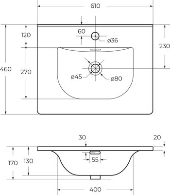 Умывальник BelBagno BB-8099-60