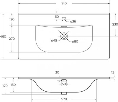 Умывальник BelBagno BB-8099-90