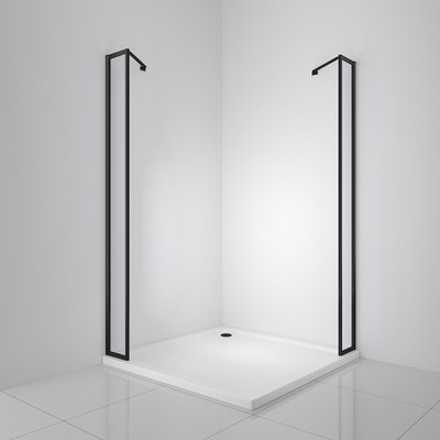 Душевая стенка BelBagno LUCE-20-FIX-C-NERO