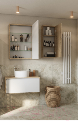 Шкаф с зеркалом для ванной Акватон Либерти 65