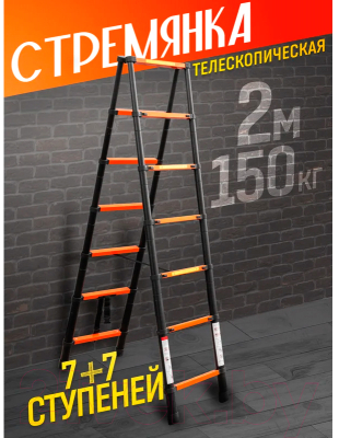 Телескопическая лестница ISMA UP200-2