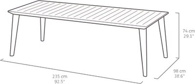 Стол пластиковый Keter Lima / 226562 (графит)
