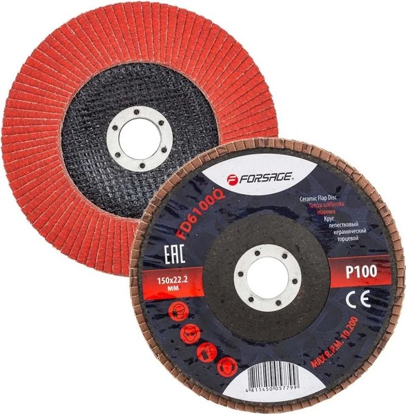 Шлифовальный круг Forsage Лепестковый керамический торцевой F-FD6100Q - фото