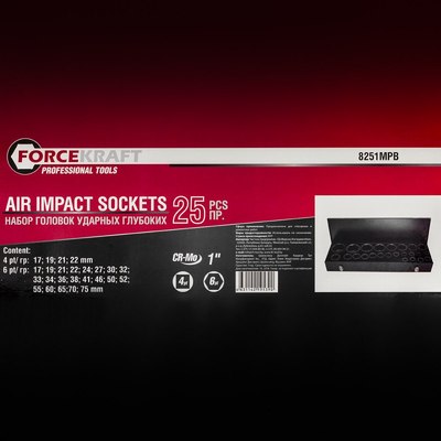 Набор головок слесарных ForceKraft FK-8251-5MPB