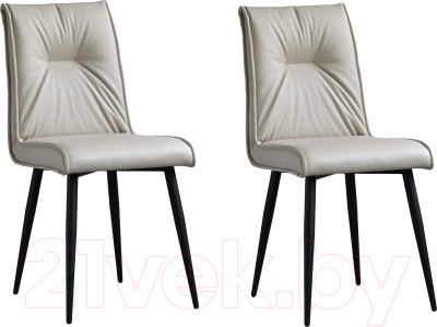 Набор стульев ДСВ Сенатор (бежевая кожа) - фото