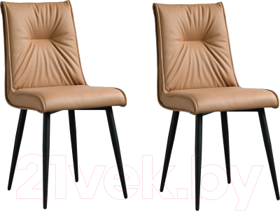 Набор стульев ДСВ Сенатор (коричневая кожа) - фото