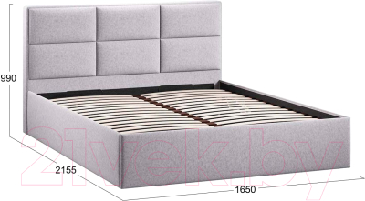 Двуспальная кровать ТриЯ Стелла Тип 1 c ПМ 160x200