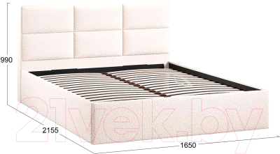 Двуспальная кровать ТриЯ Стелла Тип 1 c ПМ 160x200