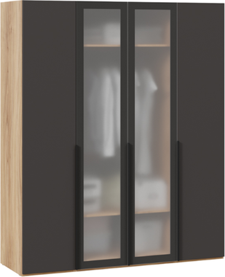 Шкаф ТриЯ Порто СМ-393.07.116 с 2 глухими и 2 стеклянными дверями - фото