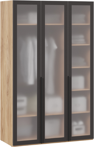 Шкаф ТриЯ Порто СМ-393.07.117 с 3 стеклянными дверями - фото