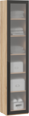 Шкаф-пенал ТриЯ Порто СМ-393.07.213 с 1 дверью со стеклом - фото