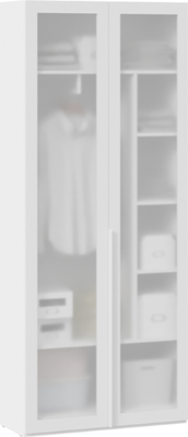 Шкаф-пенал ТриЯ Порто СМ-393.07.226 с 2 дверями со стеклом - фото