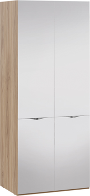 Шкаф-пенал ТриЯ Глосс СМ-319.07.212 с 2 зеркальными дверями - фото