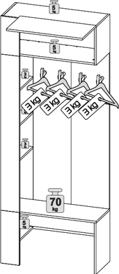 Секция в прихожую ТриЯ Асти Комбинированная НМ