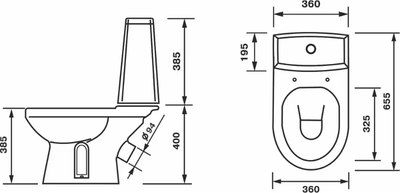 Унитаз напольный Оскольская керамика Фиона Стандарт