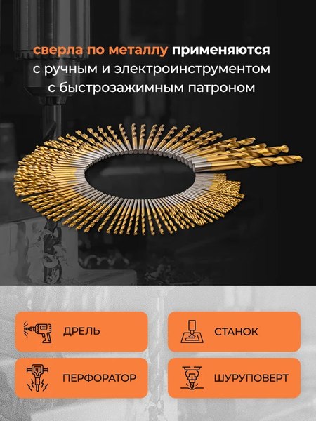 Набор сверл Forstime По металлу FT-924U100