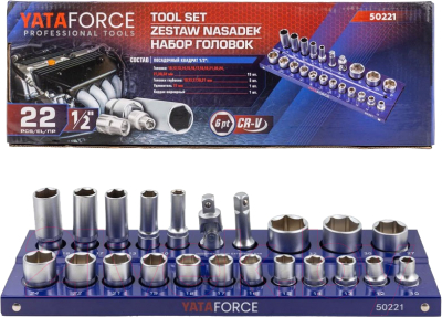 Набор головок слесарных Yataforce YF-50221 - фото