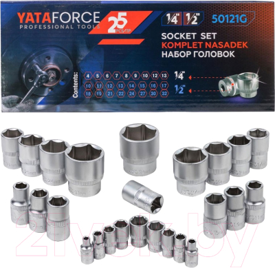 Набор головок слесарных Yataforce YF-50121G - фото