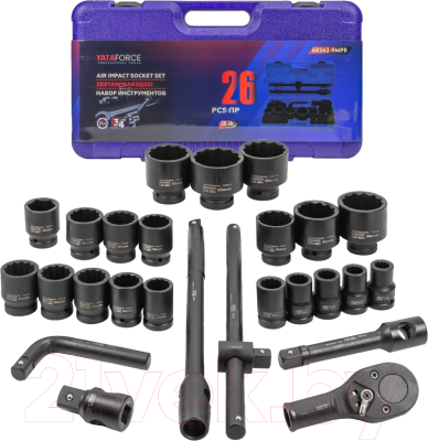 Набор головок слесарных Yataforce YF-68262-9MPB - фото