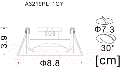Точечный светильник Arte Lamp Accento A3219PL-1GY