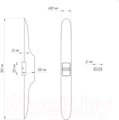Бра Элетех Мишель 80 НББ 01-2x25-105 G9 / 1005405359