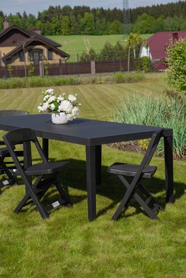 Стол садовый Ipae Progarden Indo / IND012AN (антрацит)
