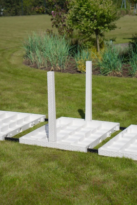 Стол пластиковый Ipae Progarden Queen С имитацией ротанга / QUE012BI (белый)