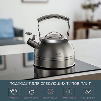 Чайник со свистком Gipfel 1128