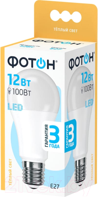 Набор ламп Фотон LED A60 12W E27 3000K