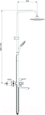 Душевая система G.Lauf NUD16-A045