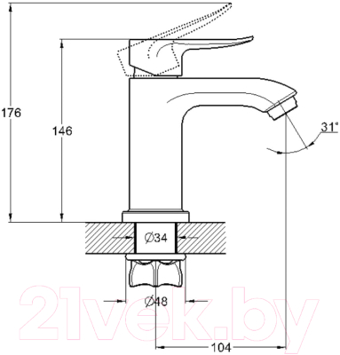 Смеситель G.Lauf GOB1-A134