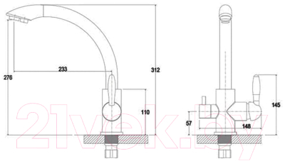 Смеситель G.Lauf GOP18-A093KB
