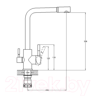 Смеситель G.Lauf ZAP18-A090