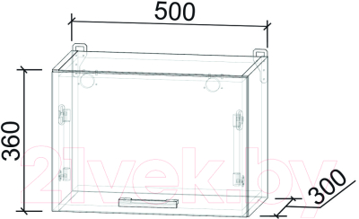 Шкаф под вытяжку Интерлиния Компо ВШГ50-360