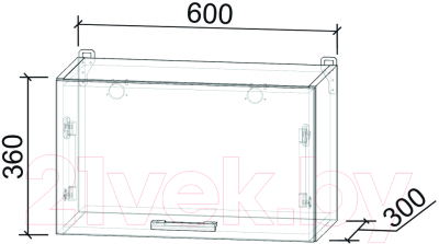 Шкаф под вытяжку Интерлиния Компо ВШГ60-360