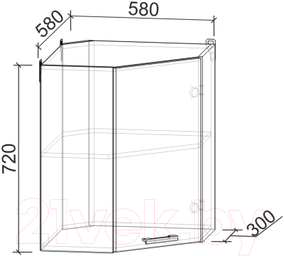 Шкаф навесной для кухни Интерлиния Компо ВШУ-720