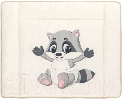 Пеленальный матрас Bambola Люкс Енот 80x65 / 8010 - фото