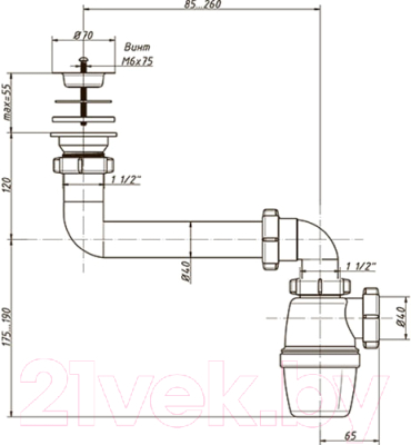 Сифон ОРИО К-4003