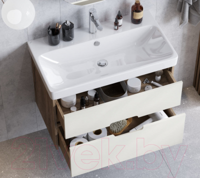 Тумба под умывальник Акватон Оливия 80 (1A283101OLVG0)