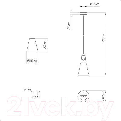 Потолочный светильник Элетех Эстет 9901 НСБ 01-60-196 / 1005405382