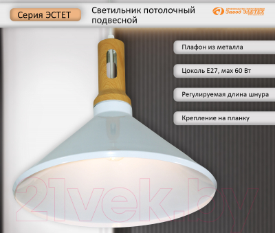 Потолочный светильник Элетех Эстет 9902 НСБ 01-60-196 / 1005405384